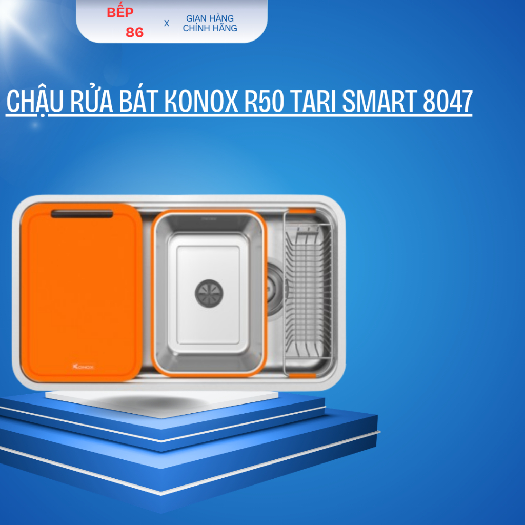 Chậu rửa bát KONOX Tari Smart 8047 | HÀNG CHÍNH HÃNG KONOX