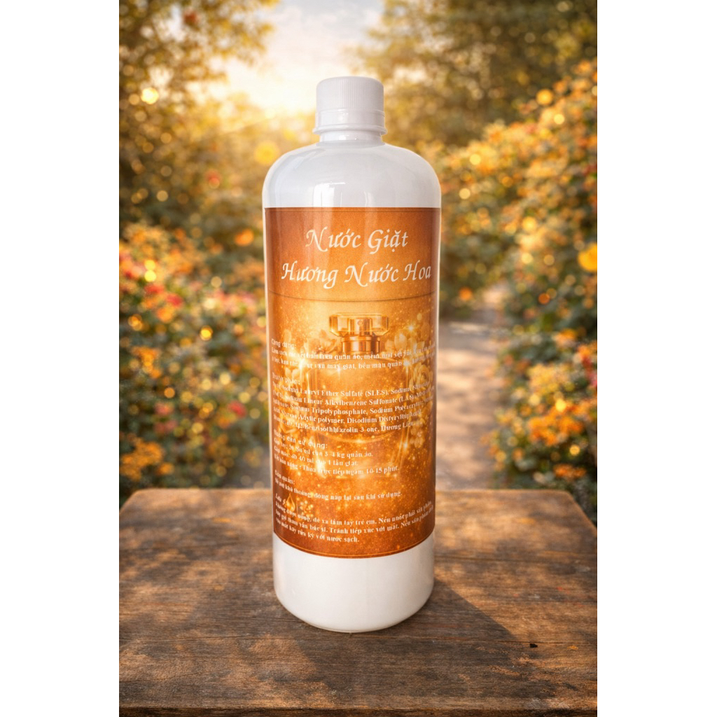 NƯỚC GIẶT HƯƠNG NƯỚC HOA, NƯỚC GIẶT CÔNG NGHIỆP, Can 5 Lít Tiết Kiệm và Chai 1 Lít Tiện Dụng