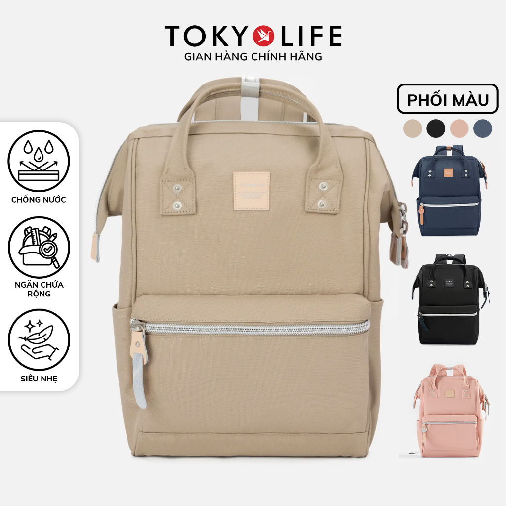 Balo đi học basic chống trộm chống nước chống thấm nhiều ngăn TOKYOLIFE 40000410 (40x28x17cm)