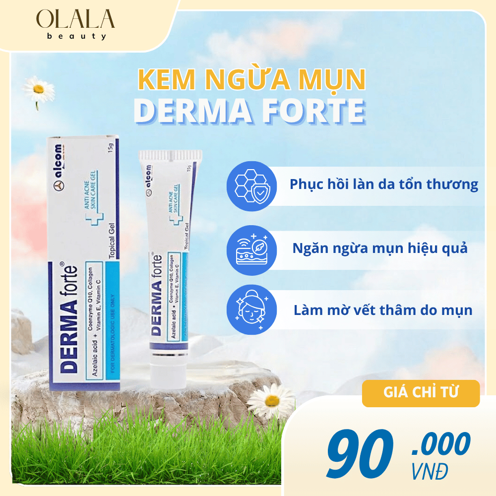 Gel Mờ Thâm Mụn Derma Forte Kem Giảm Mụn Trứng Cá, Mờ Sẹo, Ngừa Thâm, Phù Hợp Da Nhạy Cảm - Gamma, D