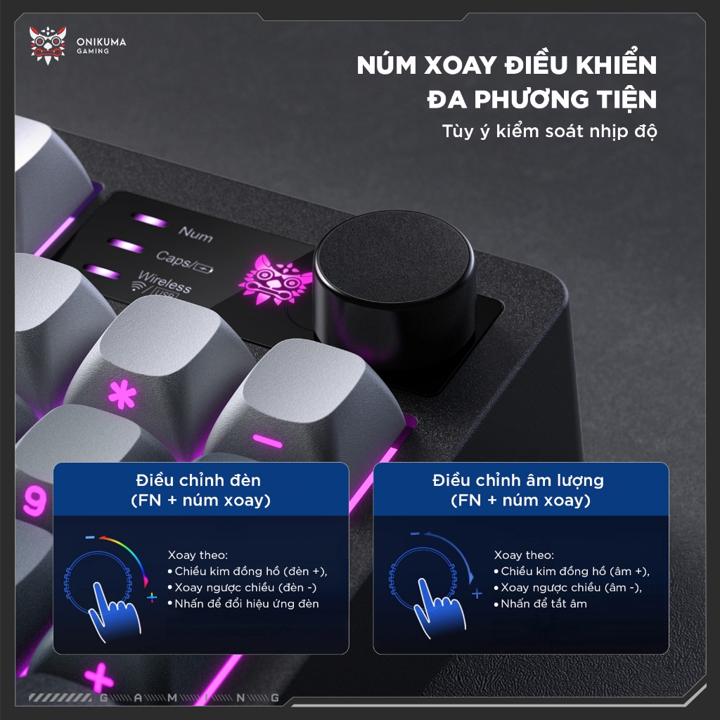 Bàn phím giả cơ Không dây Bluetooth có dây ONIKUMA LED RGB 2000mAh cho máy tính/laptop/IPAD Bàn phím im lặng văn phòng | BigBuy360 - bigbuy360.vn