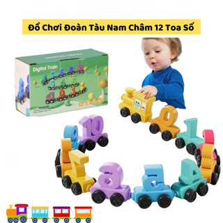 Đồ Chơi Đoàn Tàu Nam Châm 12 Toa Số Mami kids, Đồ Chơi Thông Minh Giáo Dục Sớm Cho Bé Phát Triển Tư Duy Trí Tuệ