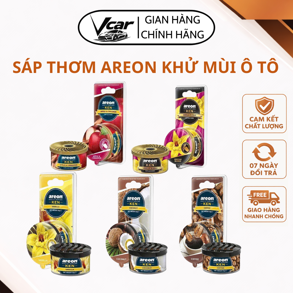 Sáp Thơm Ô Tô AREON CHÍNH HÃNG Khử Mùi Ô Tô, Sáp Thơm AREON Cao Cấp Chính Hãng Nhập Khập Bulgaria - 
