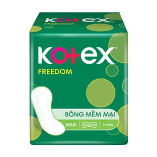 Băng Vệ Sinh Kotex Freedom Bông Mềm Mại Maxi Không Cánh (Lốc/8 Bịch/8 Miếng)