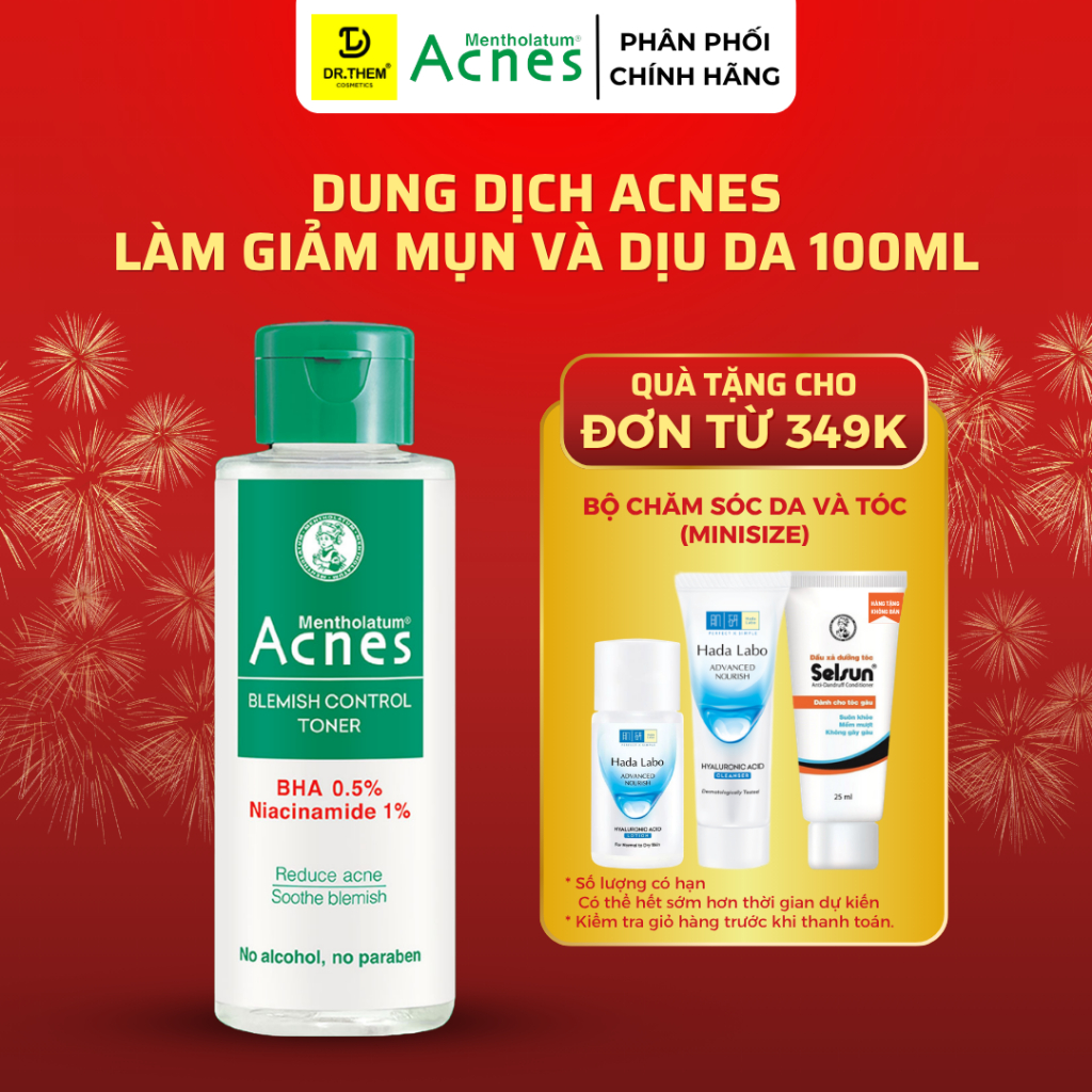 Toner Giảm Mụn Dịu Da Acnes Blemish Control Toner 100ml - Dr Thêm