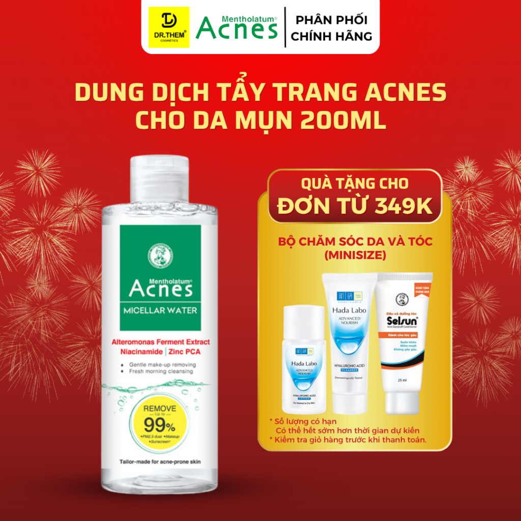 Nước Tẩy Trang Cho Da Mụn Acnes Micellar Water 200ml - Dr Thêm