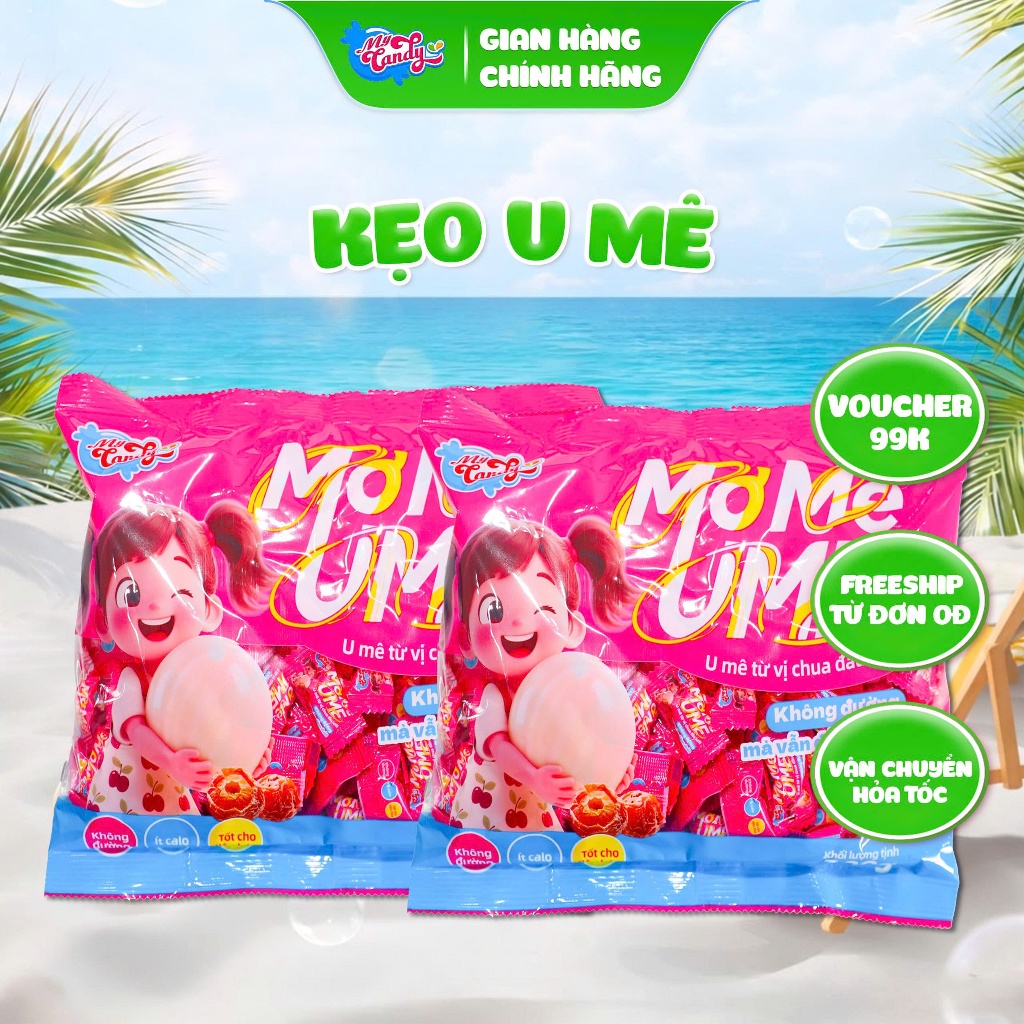 Kẹo ô mai Ume không đường, ít calo, tốt cho tiêu hoá gói 200gr - My Candy Việt Nam