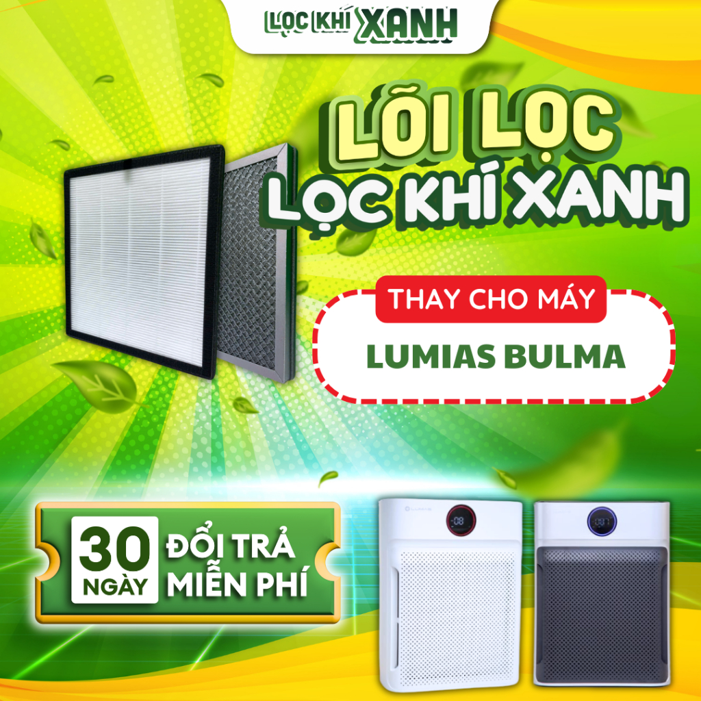 Màng lọc LocKhiXanh® tương thích cho Lõi lọc không khí Lumias Bulma/ Bulma Pro/ QUẠT KHÔNG CÁNH LUMI