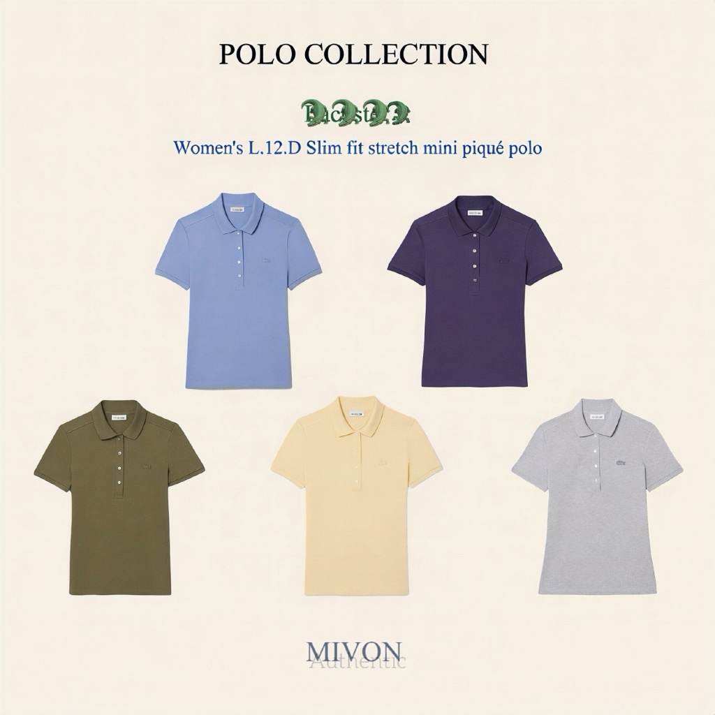[AUTHENTIC🇺🇸] Áo polo L.C cotton pique form slim fit 🐊