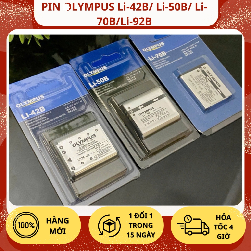 Pin Olympus Li-42B/ Li-50B/ Li-70B/Li-92B