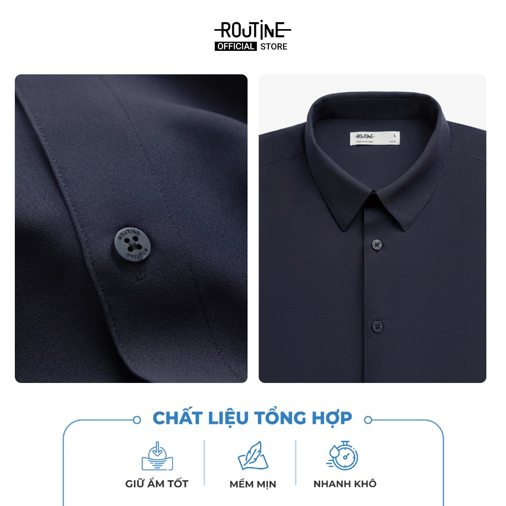 [🔥HOT] Áo Sơ Mi Tay Dài Nam Coffee Form Fitted - Routine 10S26SHL055 | BigBuy360 - bigbuy360.vn