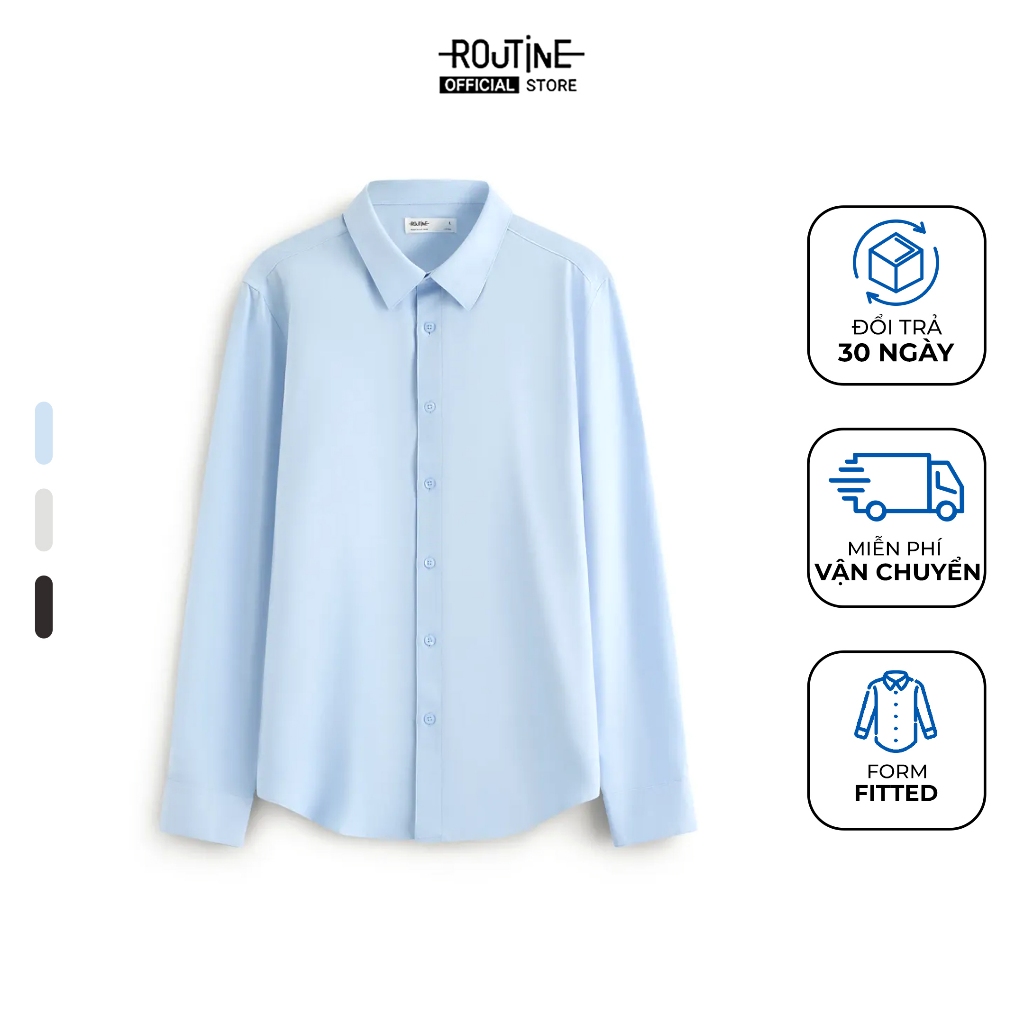 [🔥HOT] Áo Sơ Mi Tay Dài Nam Coffee Form Fitted - Routine 10S26SHL055 | BigBuy360 - bigbuy360.vn