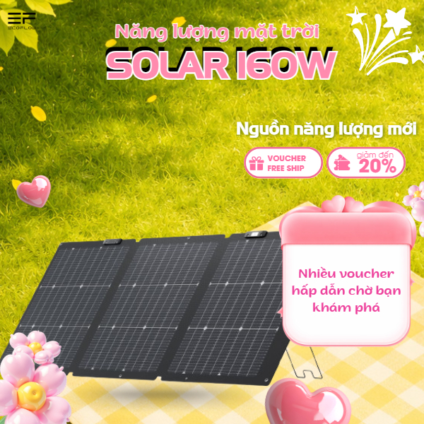 [8/3] Tấm Pin Năng Lượng Mặt Trời Ecoflow Solar 160W - Xếp Hạng Chống Nước Và Chống Bụi IP68