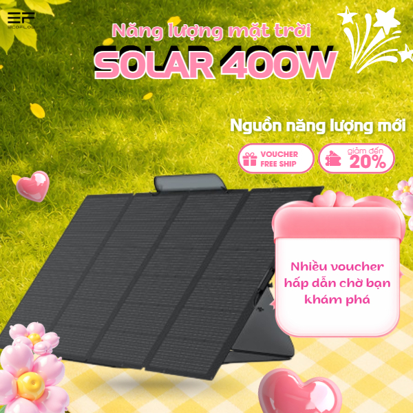 Tấm PIn Năng Lượng Mặt Trời Ecoflow Solar Panel 400W - Xếp Hạng Chống Nước Và Chống Bụi IP68