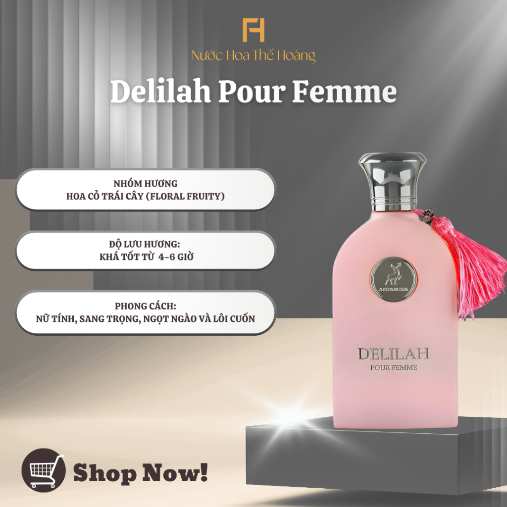 (SHOP MỚI) Nước Hoa Nữ Delilah Pour Homme Chiết 10ml - 20ml - Nước Hoa Thế Hoàng Store
