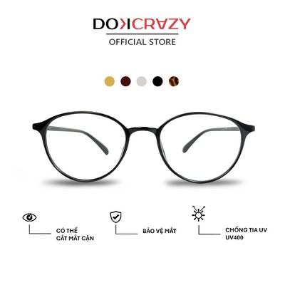 Gọng kính DOKCRAZY MILO Nhựa TR90 , Chống ánh sáng xanh, tia UV400, , Unisex, Freesize, Chững Chạc,Form Basic, Nhẹ