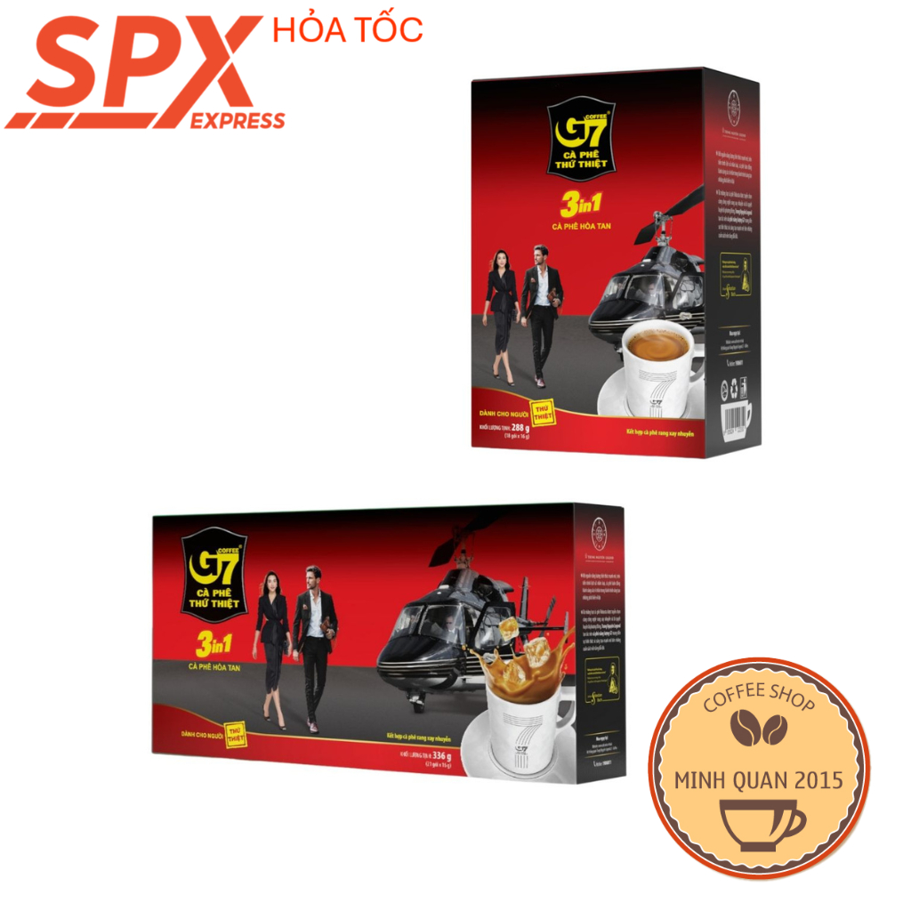 Cà phê sữa hoà tan G7 3in1 - Hộp 18 sticks 16g (gói dài)