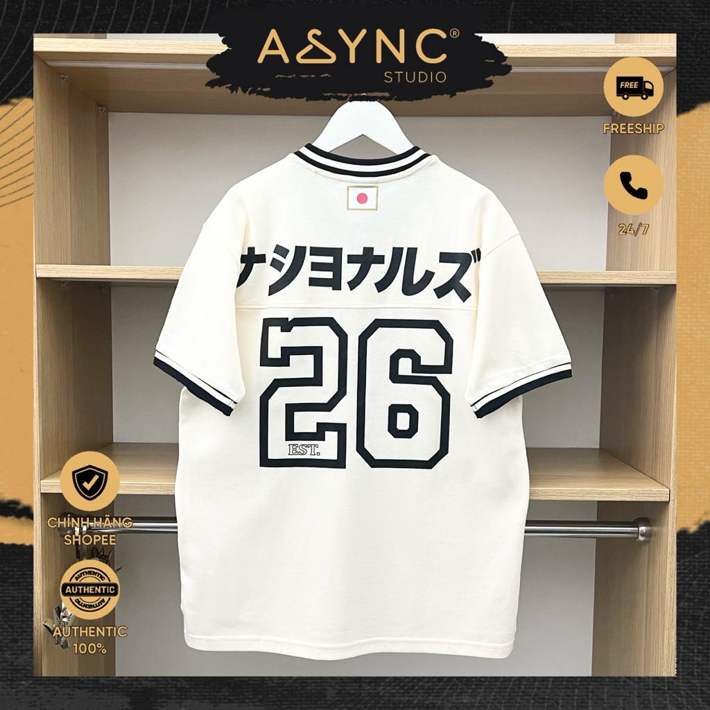 (Auth) Áo Thun New Era Jersey Japan 26 Màu Kem - CODE: 15488974 - Async Studio