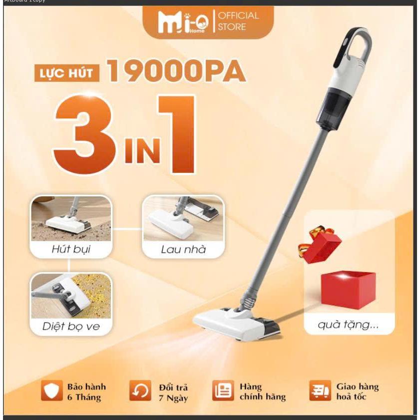 Máy Hút Bụi Lau Sàn Không Dây Chính Hãng Mi-Ohome HB-801 - 3 Chế Độ | Lực Hút 19.000 PA | Màn Hiển T