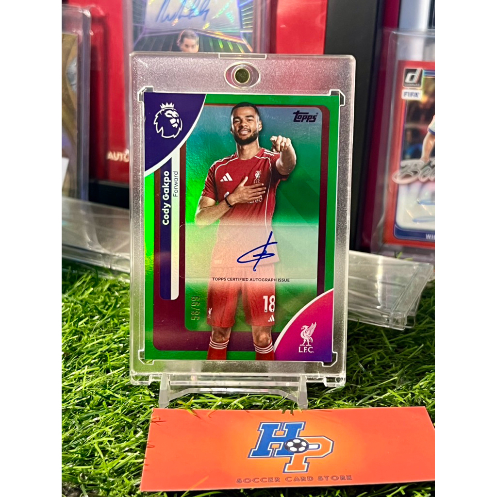 Thẻ bóng đá Cody Gakpo Chữ Kí /99 Topps EPL 2025/26