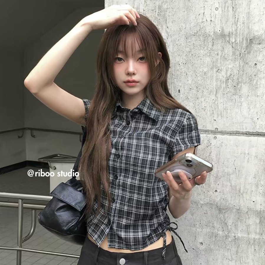 [MỞ BÁN] Áo Sơ Mi Emili Riboo Studio Kẻ Caro Xinh Xắn Cho Cô Nàng Năng Động