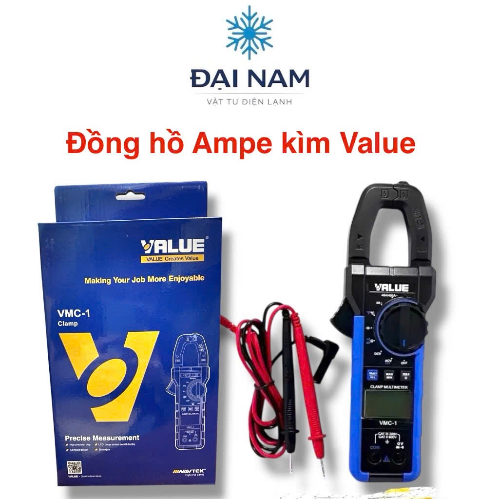 Ampe kìm VALUE VMC-1 – Đồng hồ kẹp dòng đo điện đa năng chính hãng