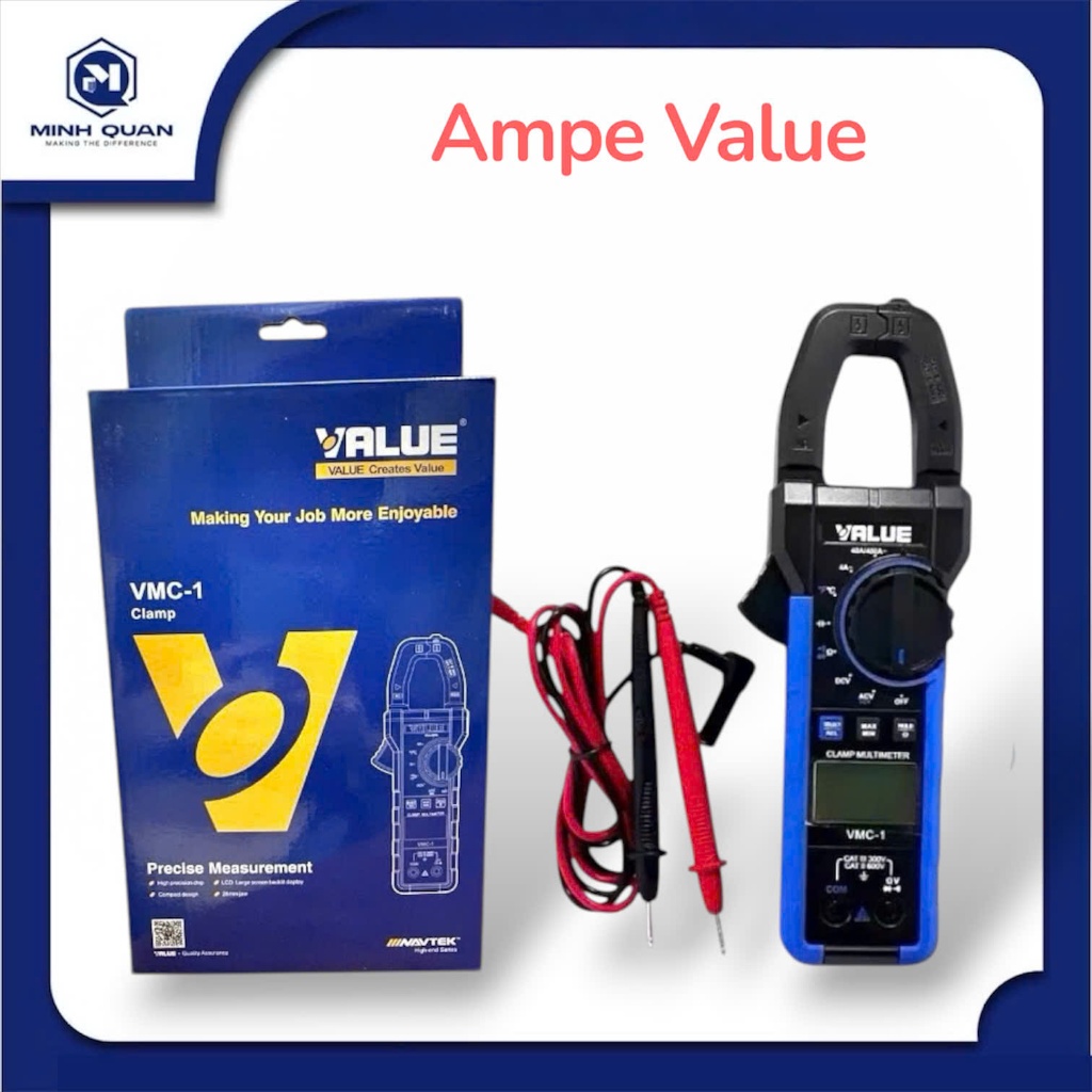 Ampe kìm VALUE VMC-1 – Đồng hồ kẹp dòng đo điện đa năng chính hãng