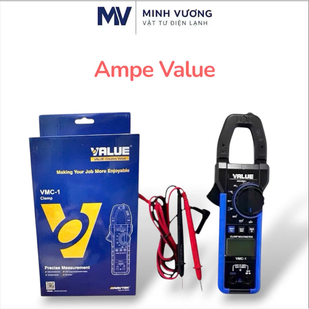 Ampe kìm VALUE VMC-1 – Đồng hồ kẹp dòng đo điện đa năng chính hãng