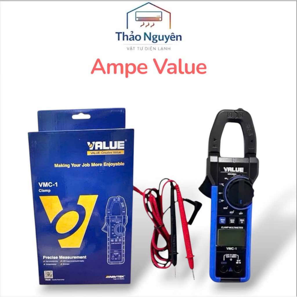 Ampe kìm VALUE VMC-1 – Đồng hồ kẹp dòng đo điện đa năng chính hãng