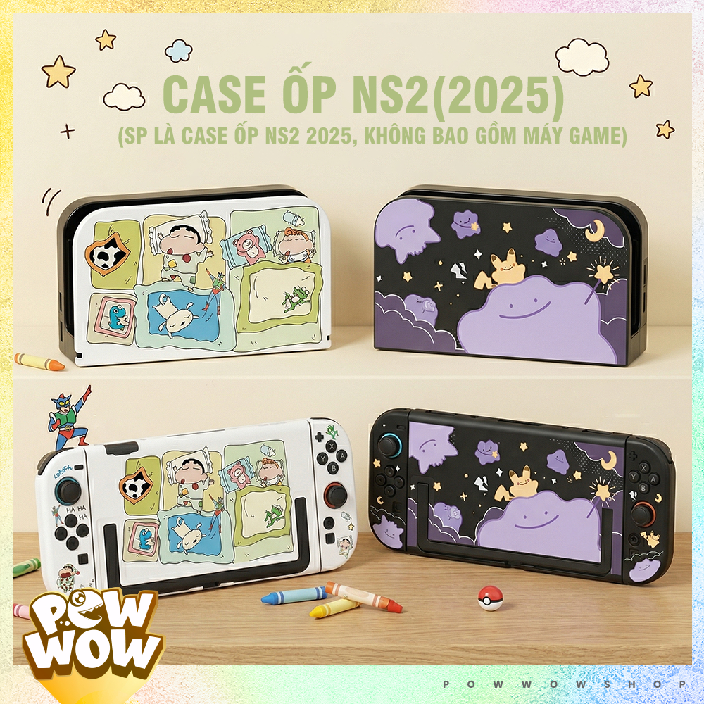 SWITCH2 Case Ốp Máy / Ốp Dock Nintendo Switch 2 (Mới 2025) Phong Cách Nhân Vật Hoạt Hình Ditto & Shi