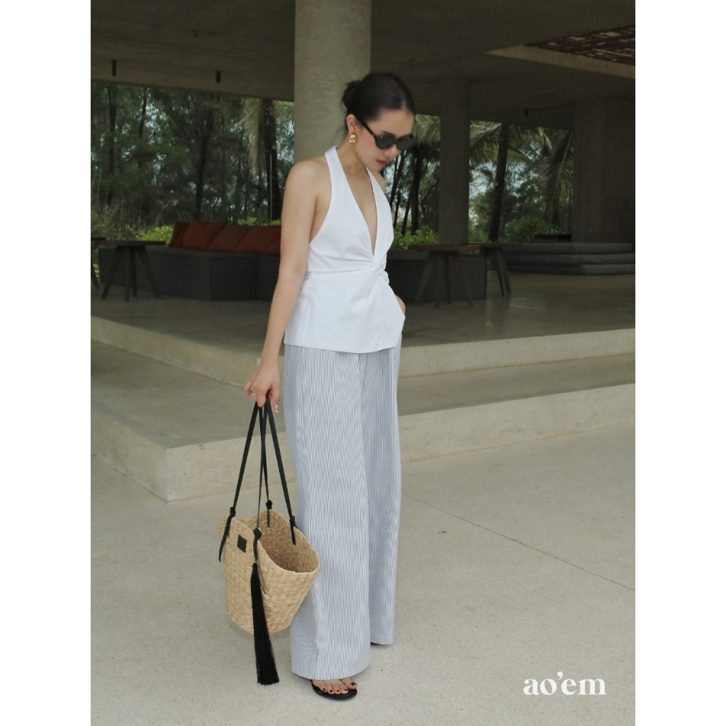 AO'EM STUDIOS | ELLEN PANTS - Quần Sọc Ống Rộng Dáng Suôn