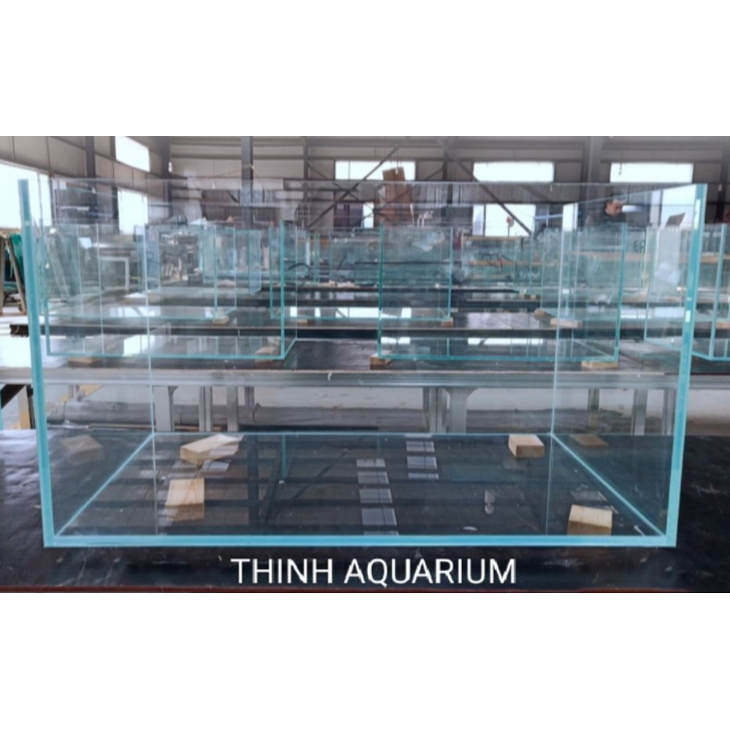 Bể cá kính Siêu trong 50x25x25 cao cấp (Mài cạnh đẹp) để bàn, Kính 5ly