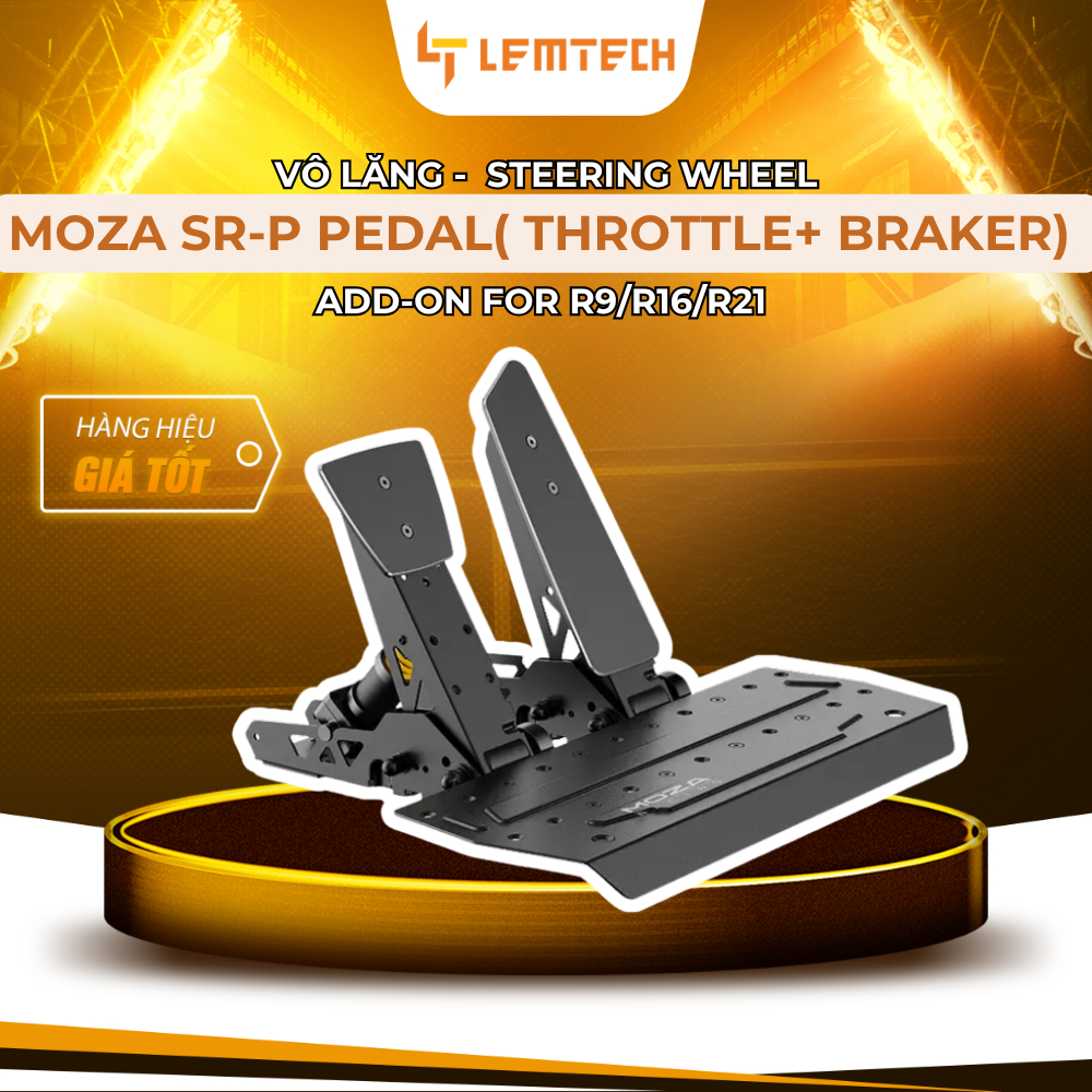 Bộ Bàn Đạp Ga + Phanh MOZA SR-P Lite 2nd Gen (Throttle + Brake) – Pedal Sim Racing Cao Cấp
