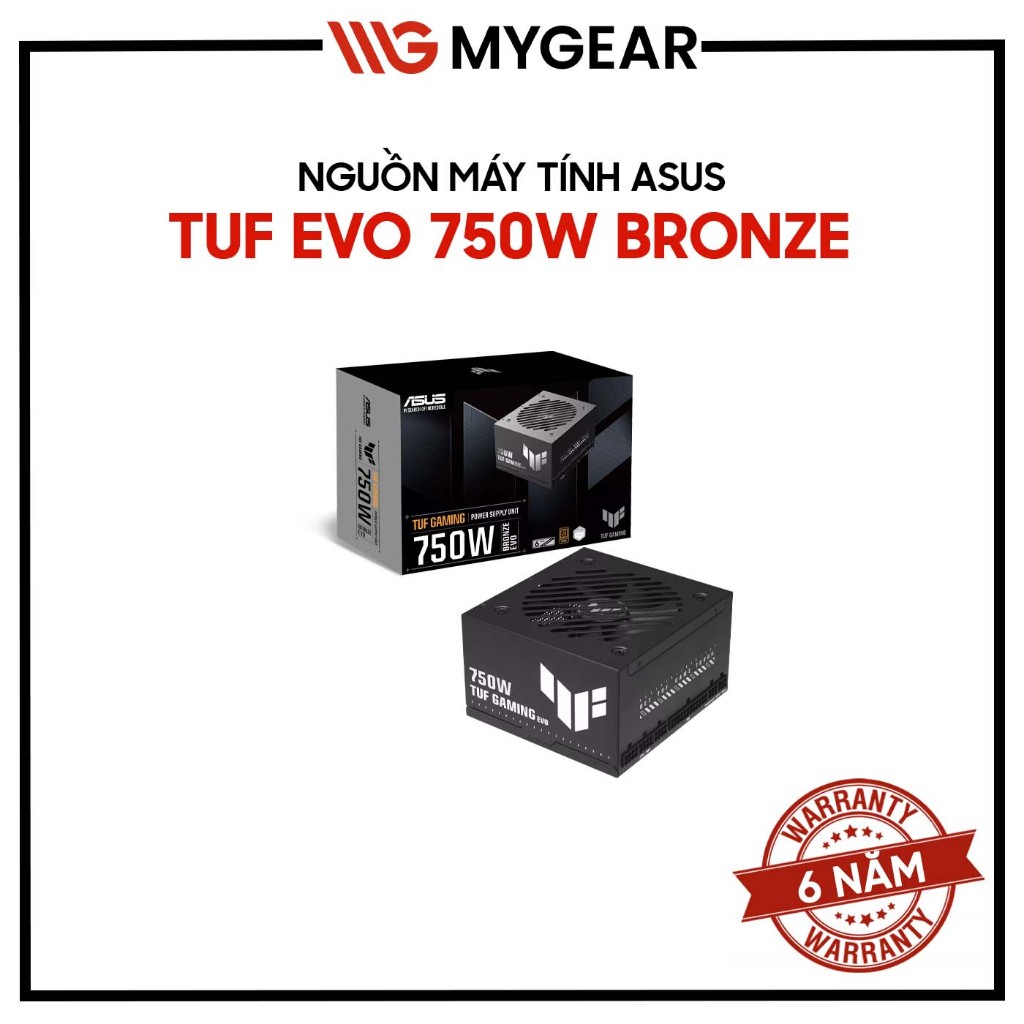 Nguồn máy tính ASUS TUF GAMING EVO 650W / 750W 80 Plus Bronze Full Modular - Bảo hành 72 tháng