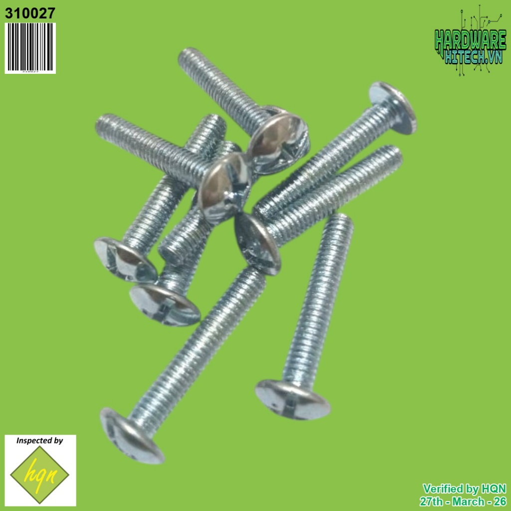 (Túi 100 con) Vít bake đầu dù thân bulong M4/ Ốc Tay nắm 4 ly/ Ốc dù 4 ly/ Bulong Đầu dù (+-) tay nắ