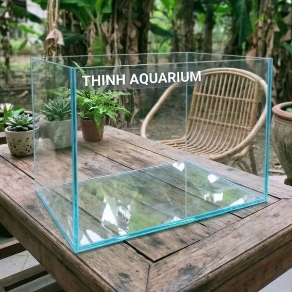 Bể cá Siêu Trong 40x25x25 hồ kính mài cạnh vi tính