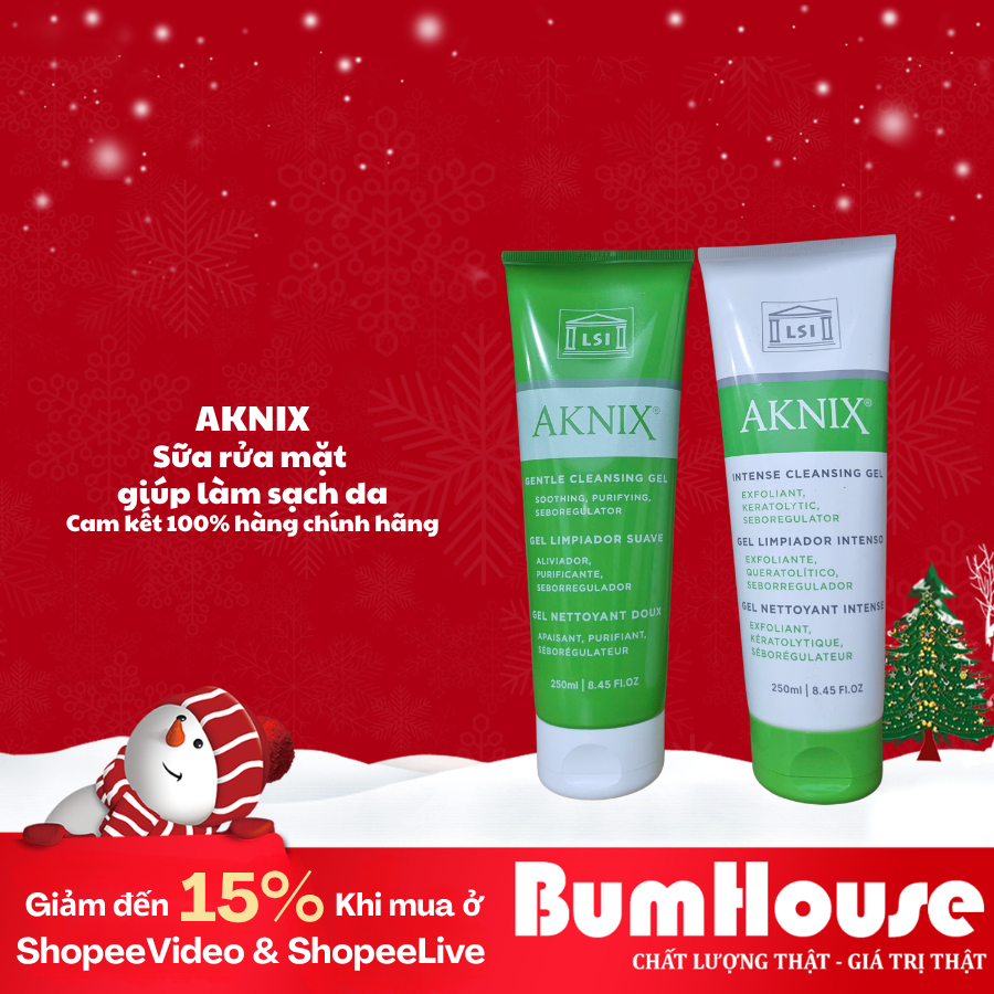 [HÀNG CTY] Sữa Rửa Mặt AKNIX Gentle / Intense Cleansing Gel 250ml