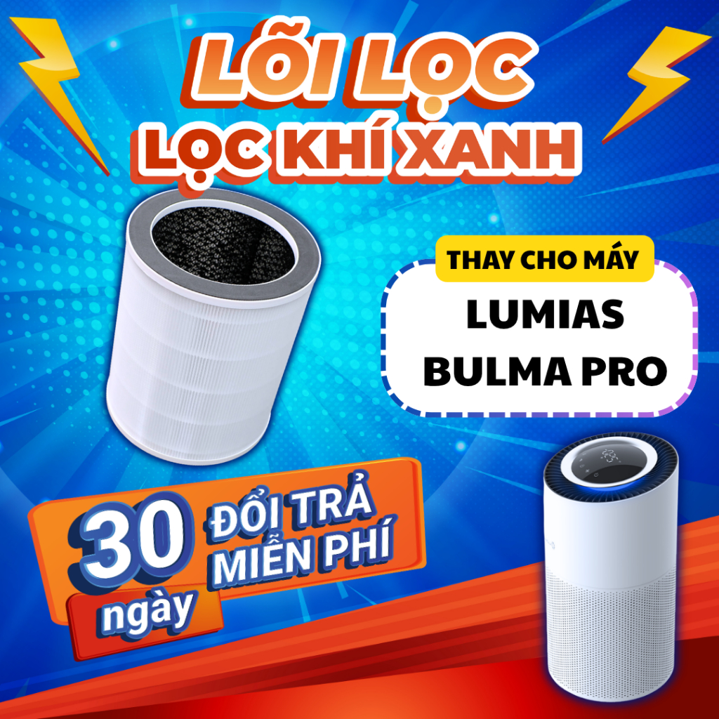 Bộ lọc LocKhiXanh® tương thích cho Lõi lọc không khí Lumias Bulma Pro/ Bulma/ Quạt không cánh Lumias