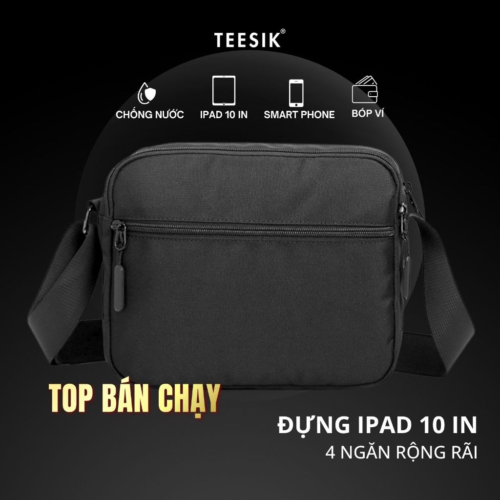 Túi đeo chéo nam TEE SIK túi nam nữ basic vải polyester cao cấp nhiều ngăn đựng TS60