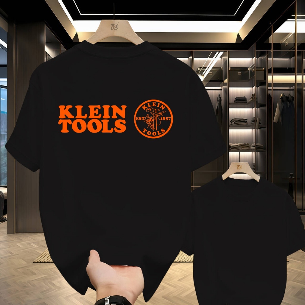 Áo thun in logo Klein Tools thành lập năm 1857, kiểu Mỹ, hài hước.