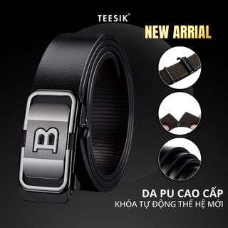 Dây lưng nam TEE SIK dây nịt loại cao cấp dây lưng nam da PU loại 1 khóa tự động dễ xài bền đẹp thiết kế thời trang DN08