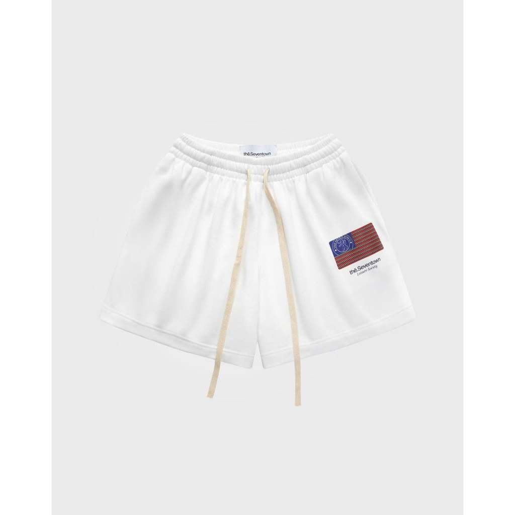 QUẦN SEVENTOWN LUXE PATTERN FLAG SHORTS ( WHITE )