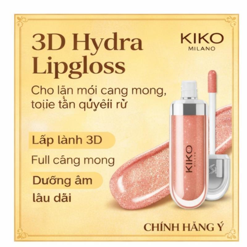 Son bóng KIKO 3D Hydra Lipgloss chính hãng dưỡng ẩm môi căng mọng, bóng mịn không bết dính