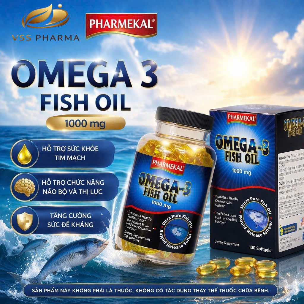 OMEGA 3 FISH OIL 1000MG PHARMEKAL – USA