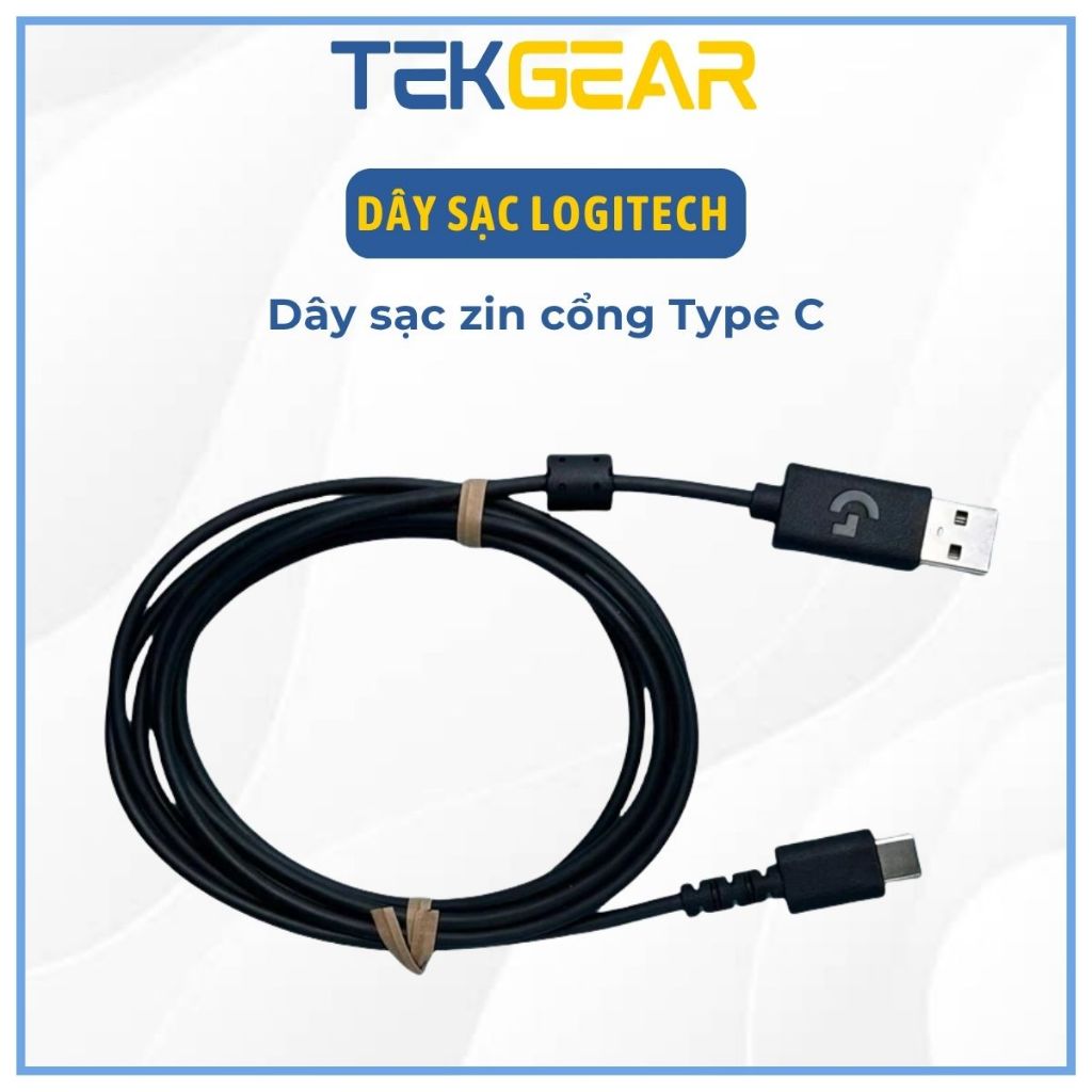 Dây Sạc Type-C Logitech - Dây Cáp Dành Cho G Pro X Superlight 2, G502 X Lightspeed, G502 X Plus