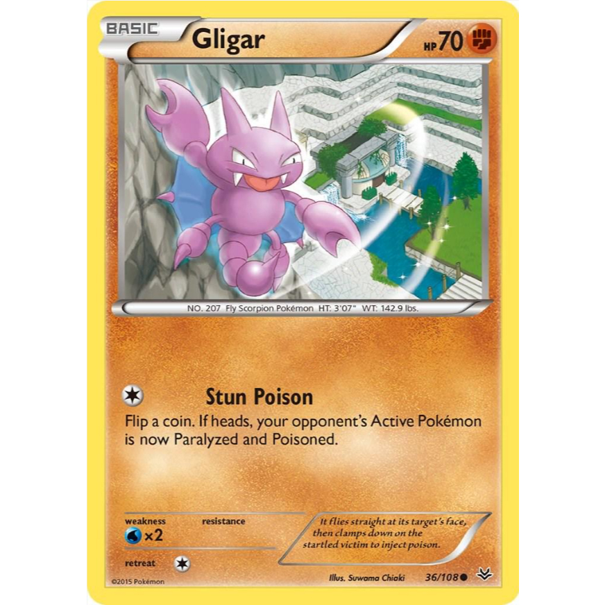 [Thẻ bài Pokemon TCG] Gligar - 36/108 - Common
