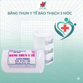Băng Thun Y Tế Có Móc Bảo Thạch 3 Móc – Co Giãn Cố Định Vết Thương, Hỗ Trợ Khớp