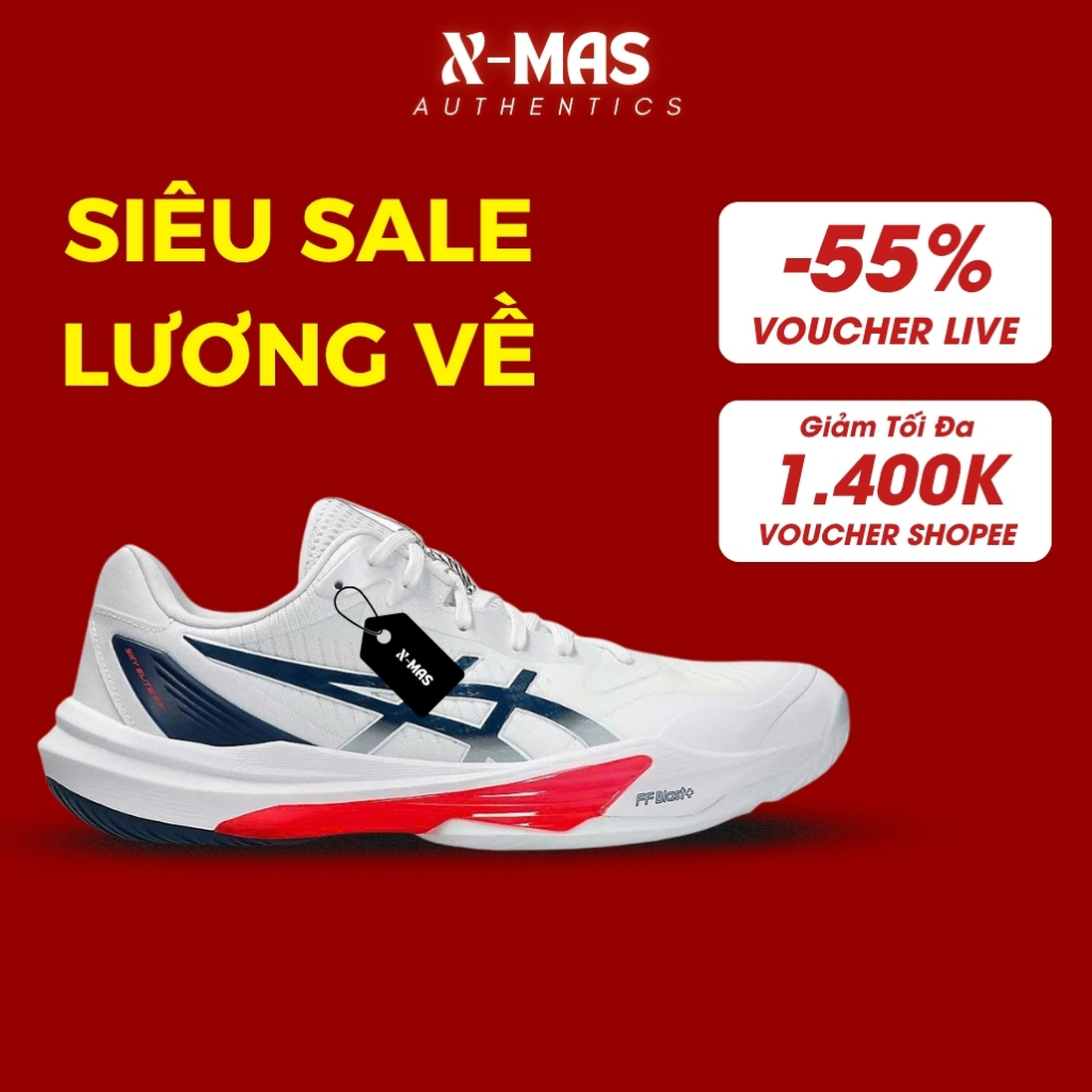 Giày Tennis/Pickleball Sky Elite FF MT 3 ‘White Mako Blue’ 1051A081-104 thể thao nam nữ, fullbox X-M