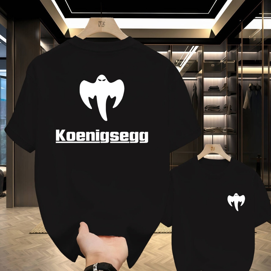 Áo thun nam in logo Koenigsegg Ghost