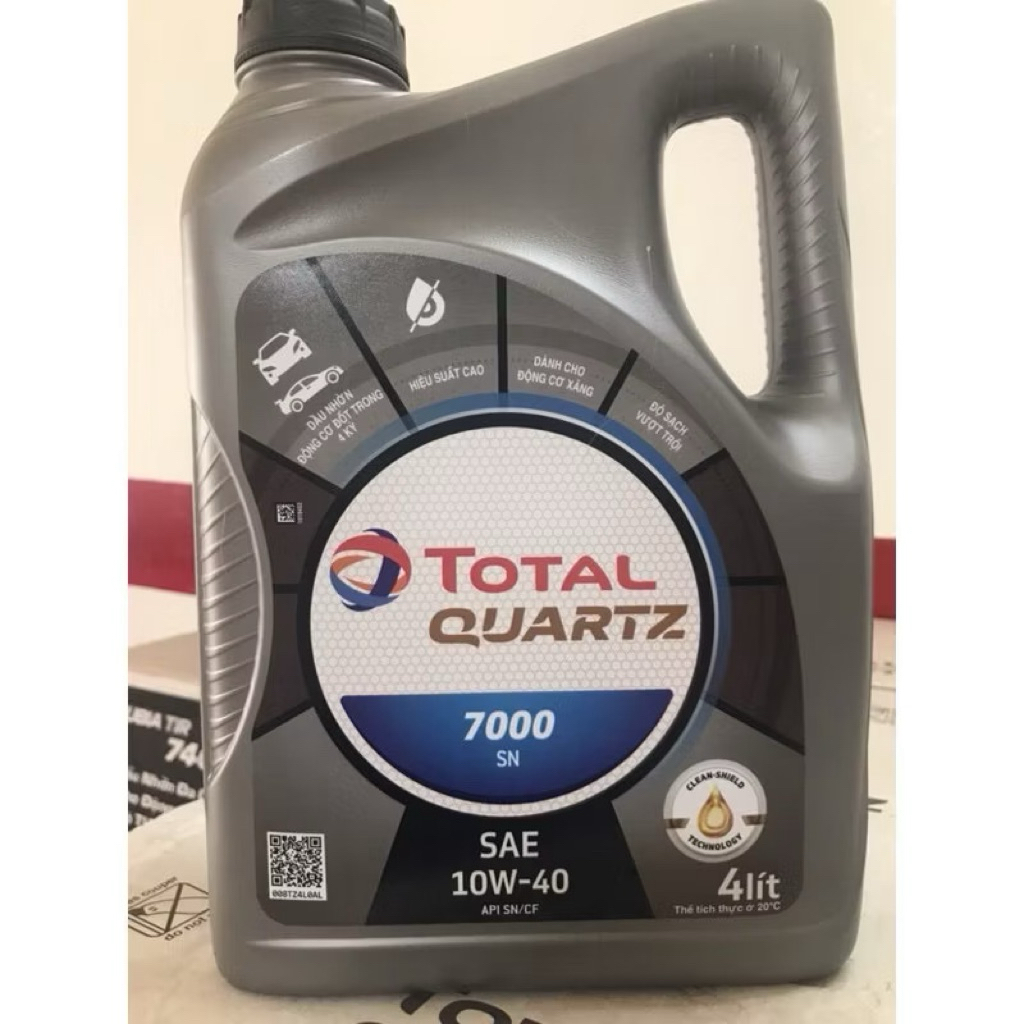 TOTAL Quartz 7000 10W40 dành cho ô tô động cơ xăng cal 4 lít
